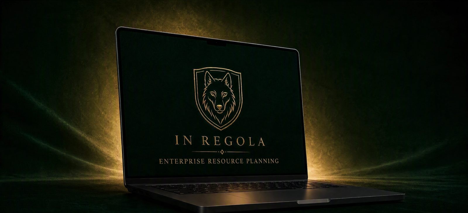 In Regola op een laptopscherm, de module voor horeca en voeding binnen L'Orbita